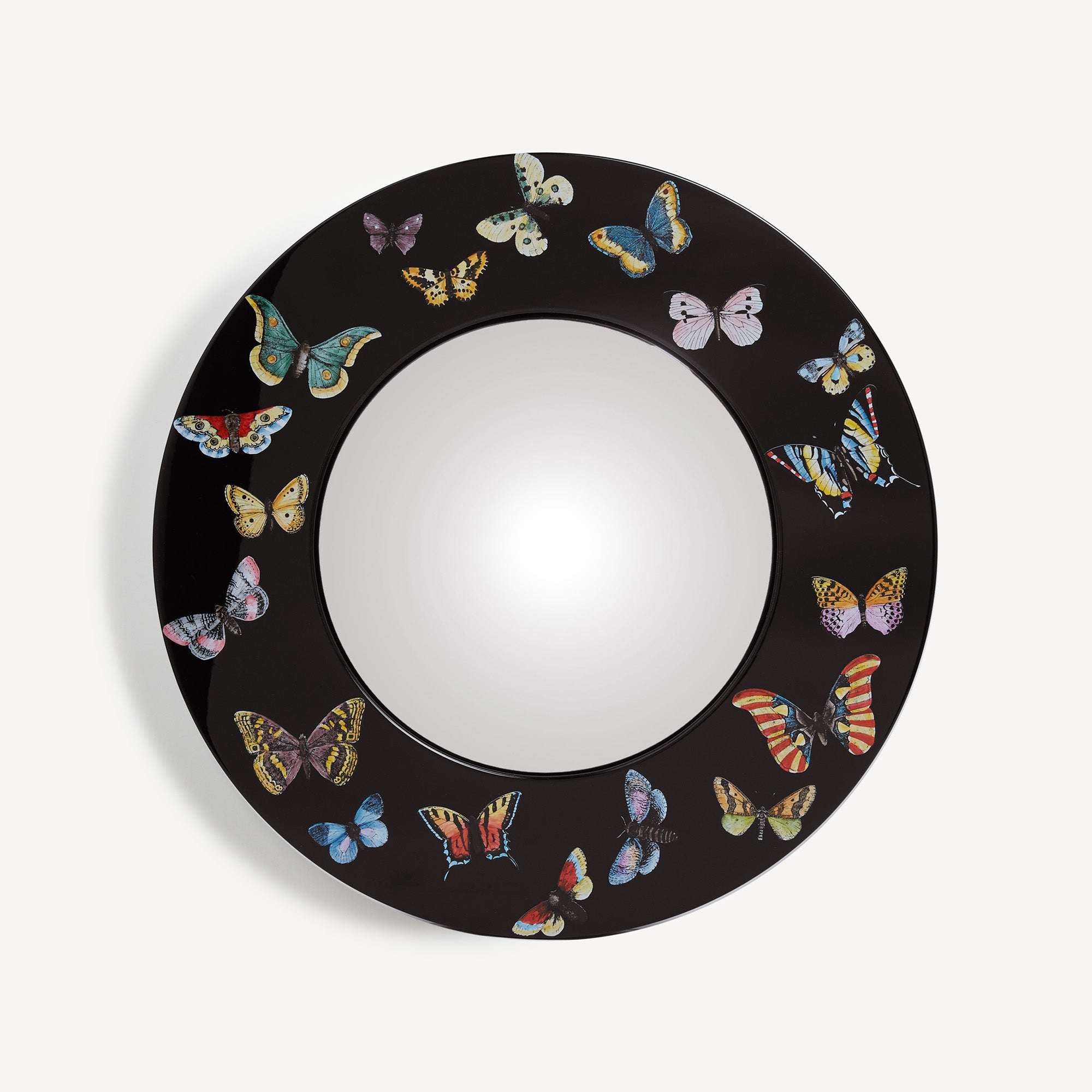 atelier-fornasetti-farfalle-spiegel-konvex-holzrahmen-wand image 1