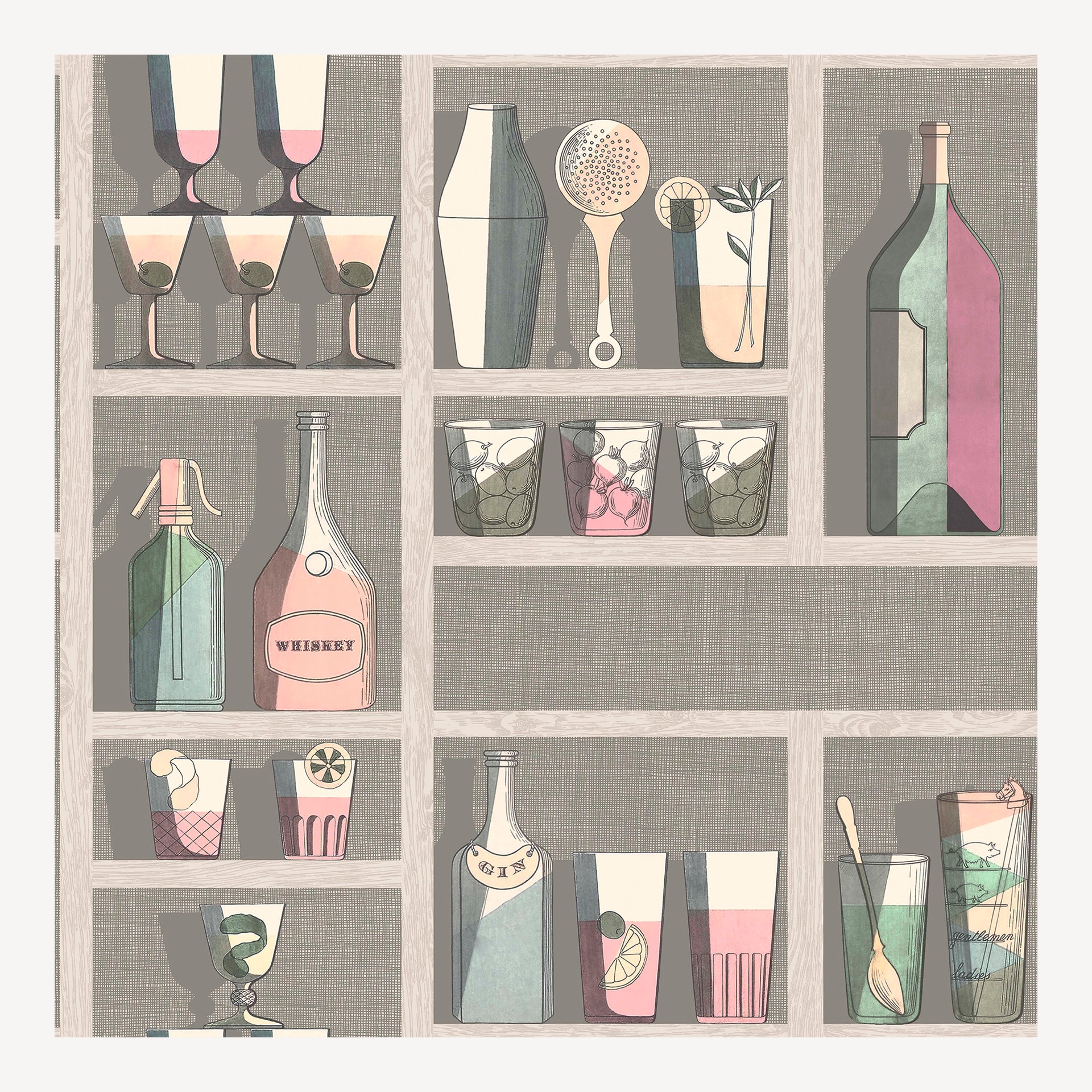 fornasetti-cocktails-tapete-68-5cm-x-10m-bunt image 1