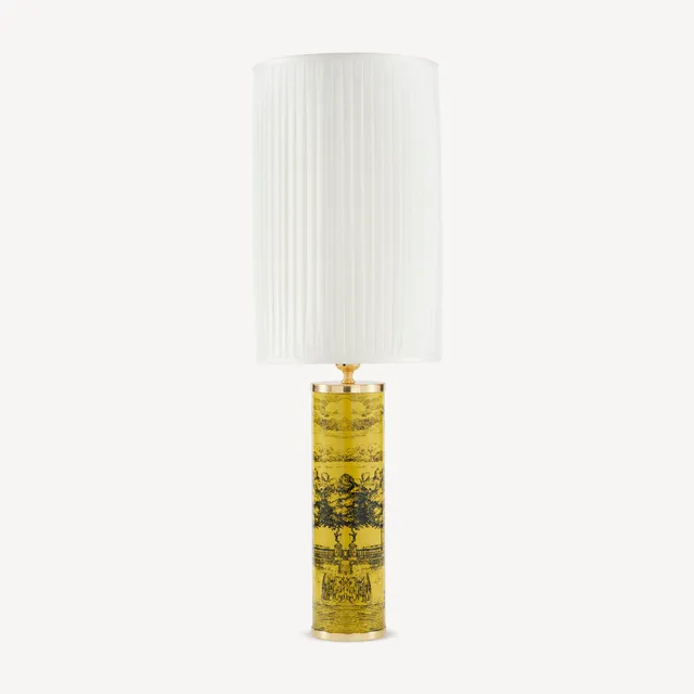 fornasetti-lampenschirm-zylindrisch-plissiert-stoff-5 image 1
