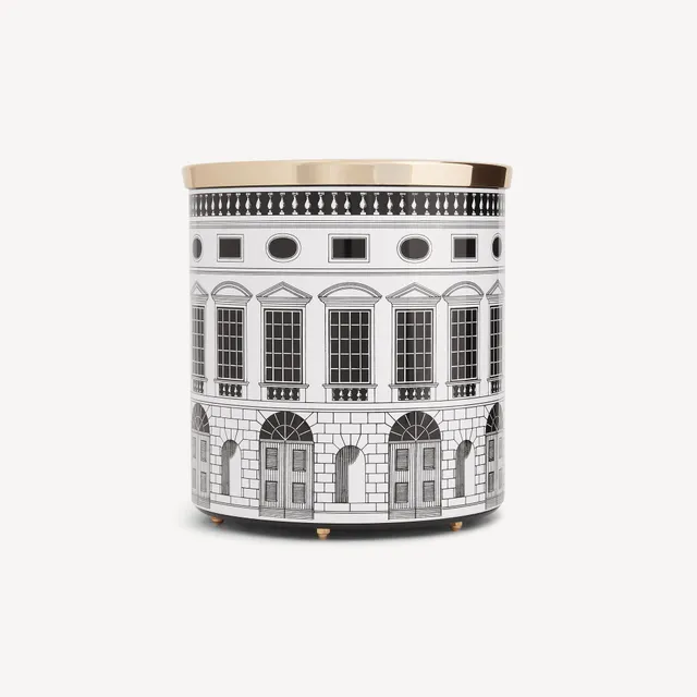 fornasetti-architettura-papierkorb-metall-schwarz-wei image 1