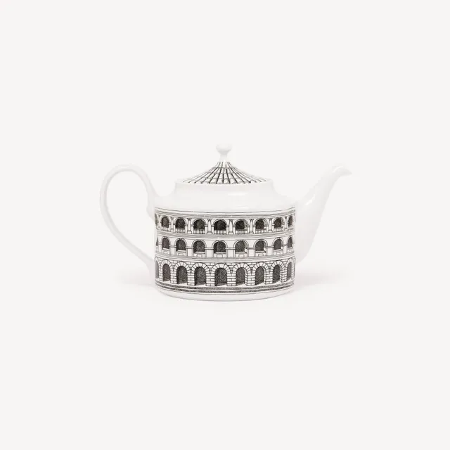 fornasetti-architettura-teekanne-porzellan-handbemalt image 1