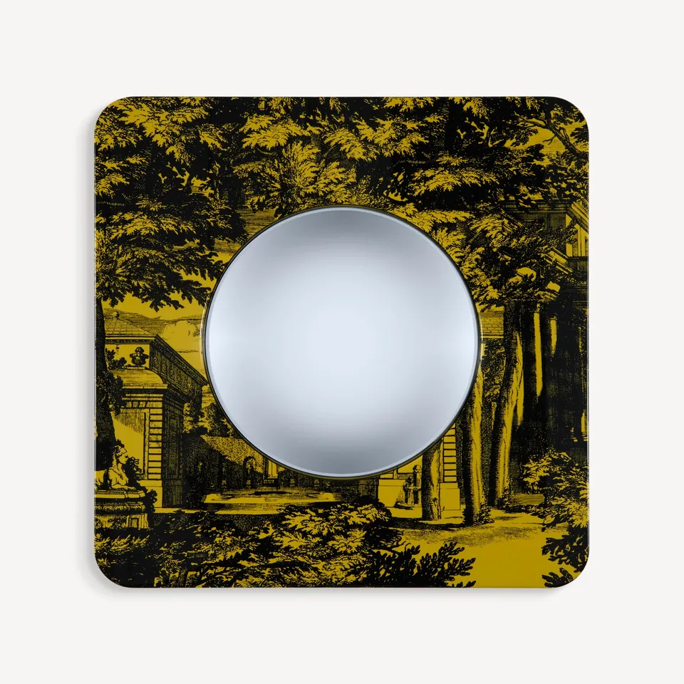 fornasetti-giardino-settecentesco-spiegel-konvex-mit-rahmen image 1