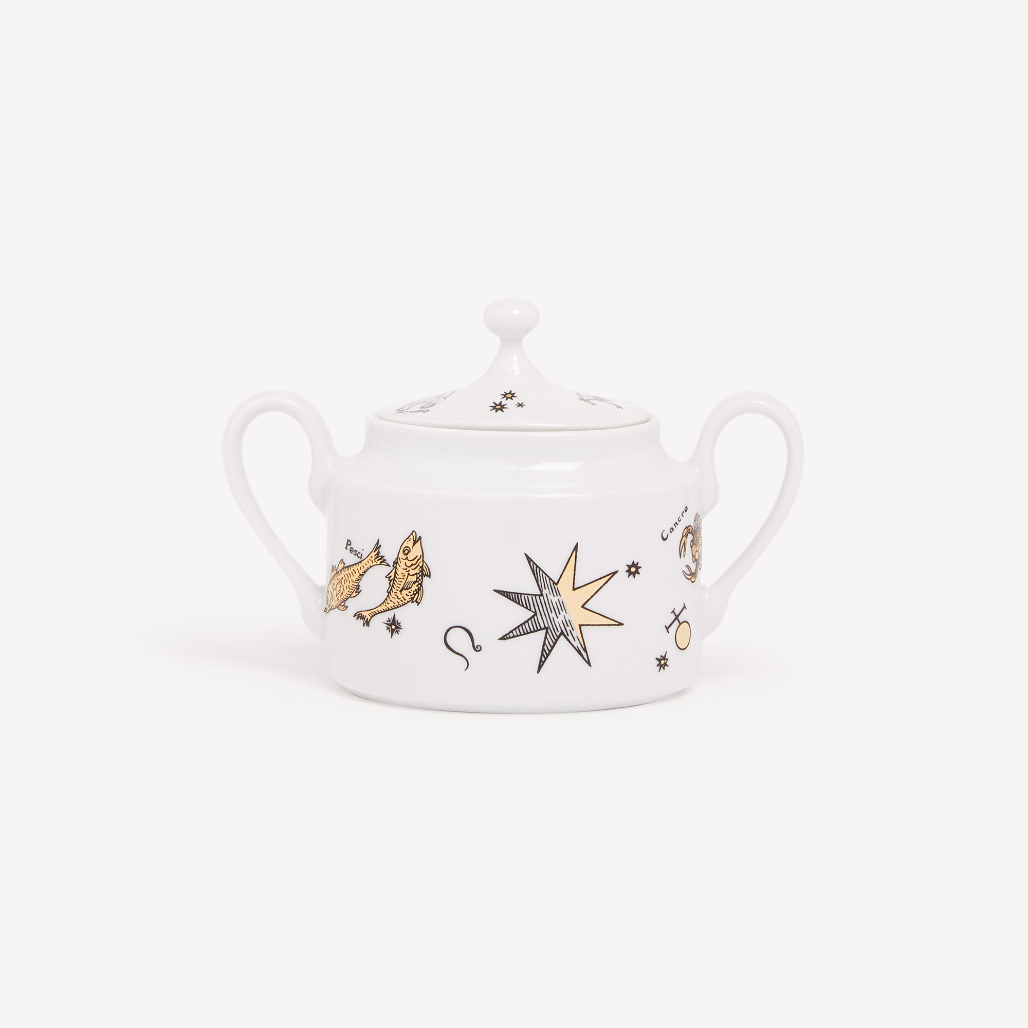 fornasetti-astronomici-zuckerdose-porzellan-sternzeichen-gold image 1