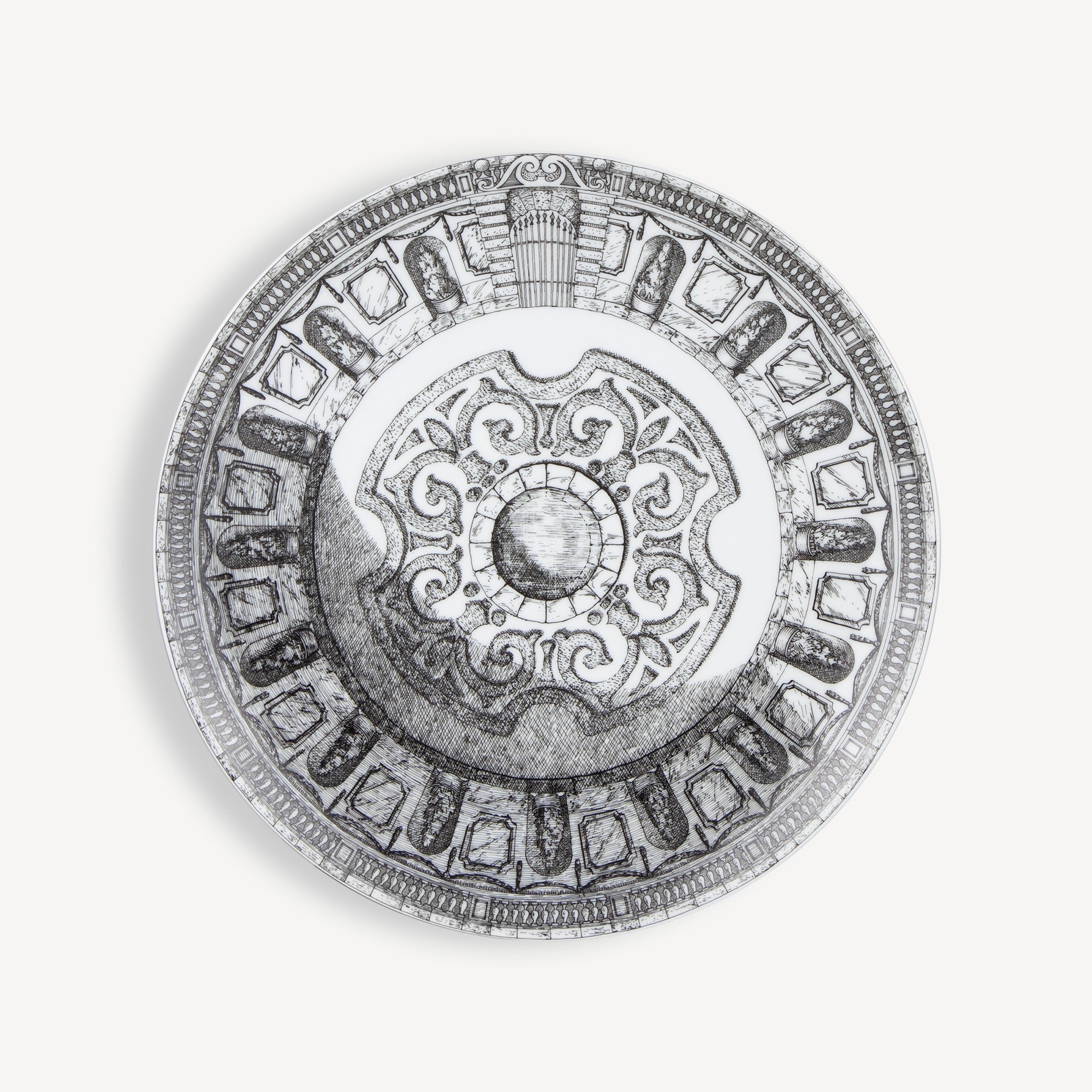 fornasetti-cortili-teller-set-6-teilig-porzellan-architektur image 6