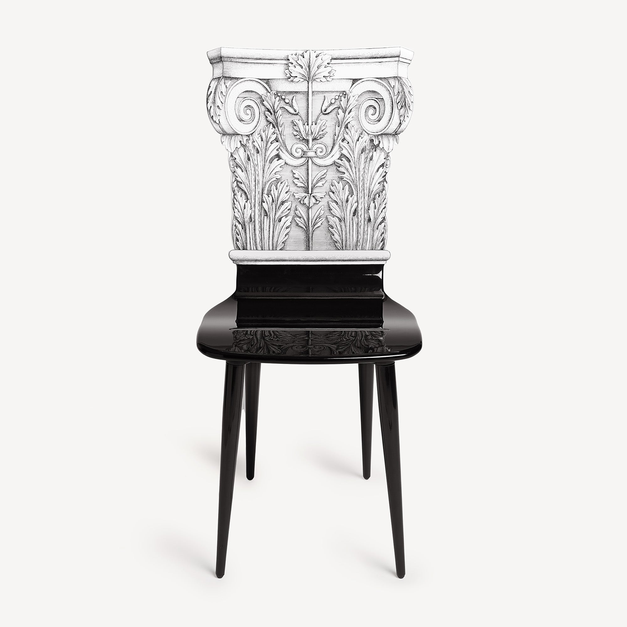 atelier-fornasetti-capitello-corinzio-stuhl-holz-handbemalt image 1