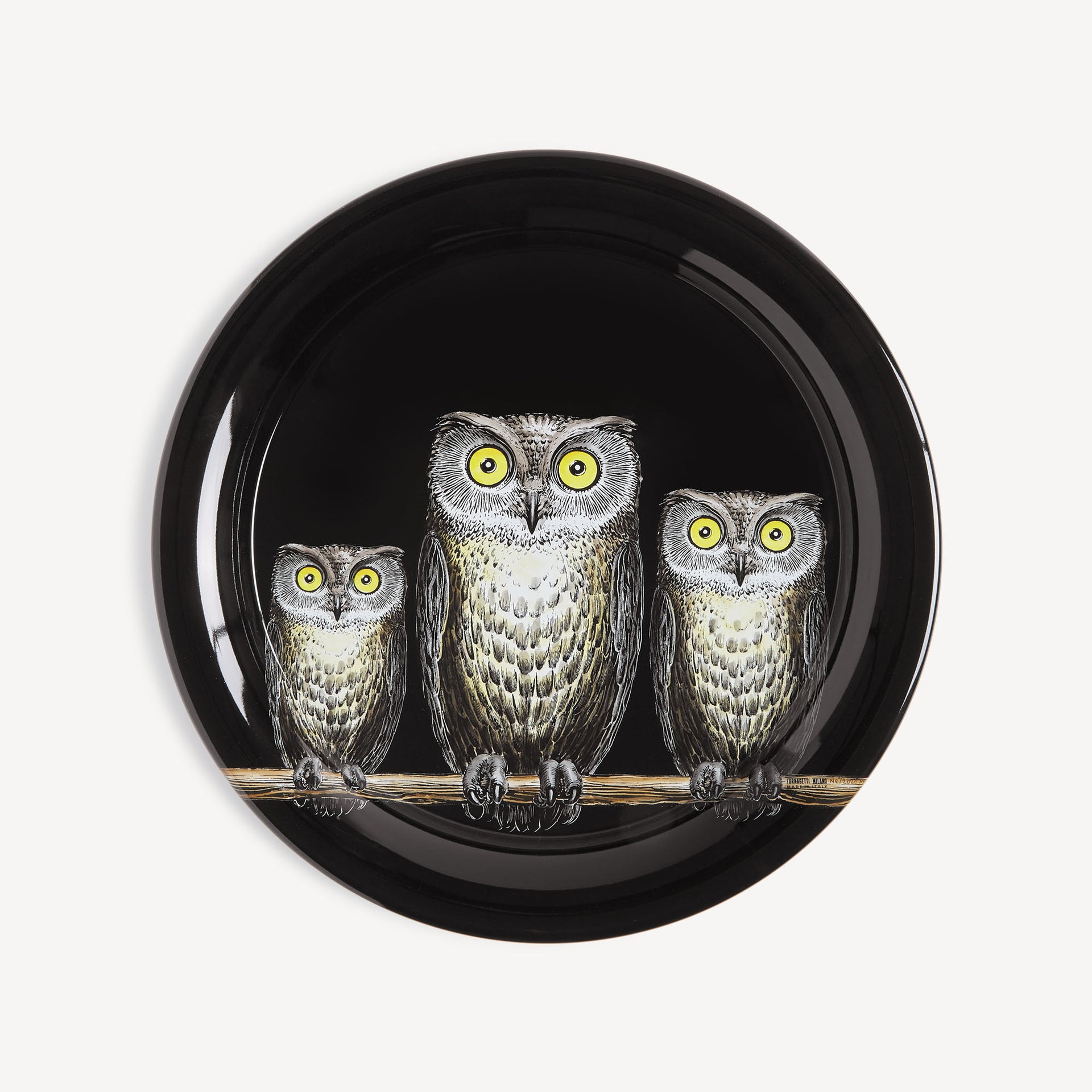 atelier-fornasetti-civette-tray-tablett-eulen-lackiert image 1
