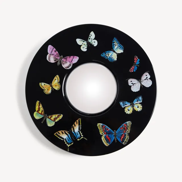 atelier-fornasetti-farfalle-spiegel-konvex-mit-holzrahmen image 1