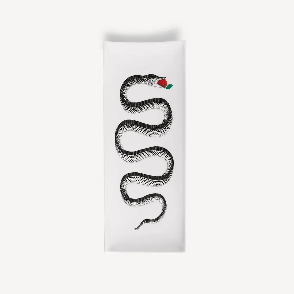 fornasetti-serpente-tablett-rechteckig-schlange-gold image 1