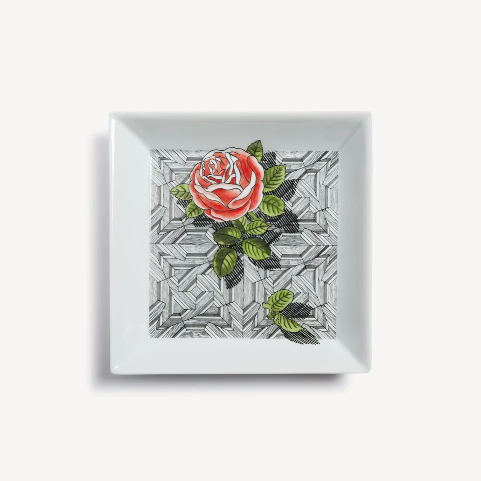 fornasetti-musciarabia-con-rose-schale-eckig-porzellan image 1