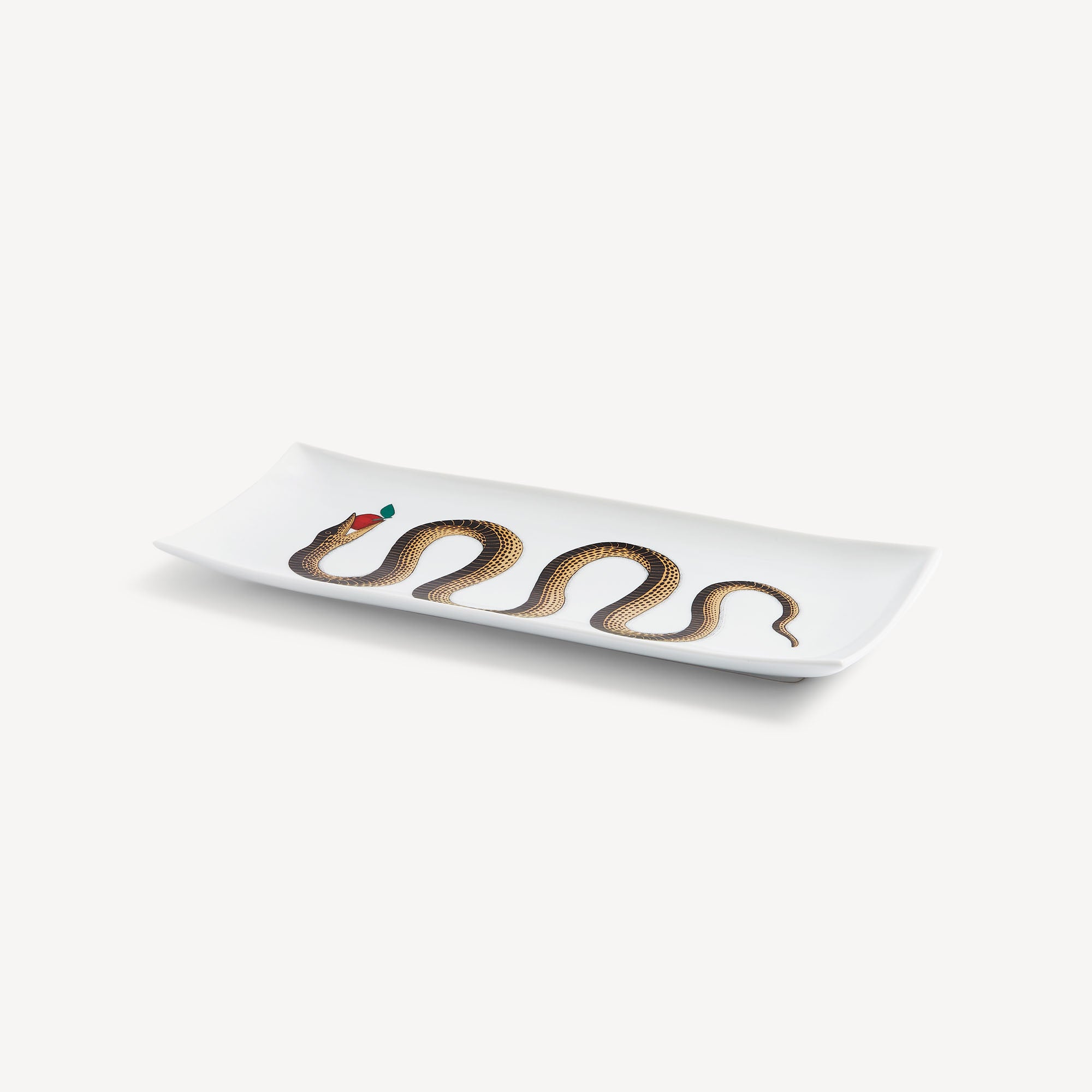 atelier-fornasetti-serpente-tablett-rechteckig-schlange-gold image 2