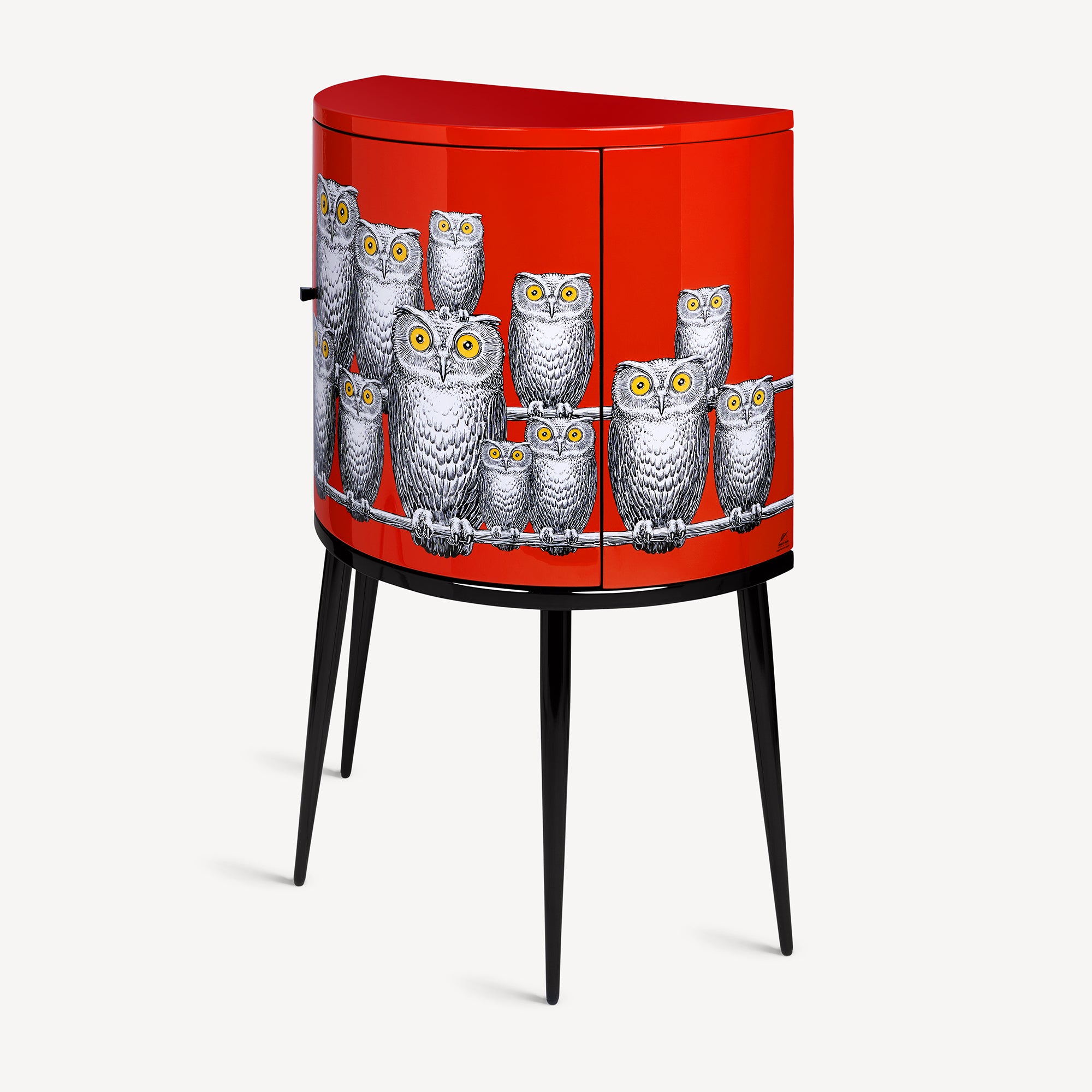 fornasetti-civette-konsole-eulen-dunkelrot-nummeriert image 3