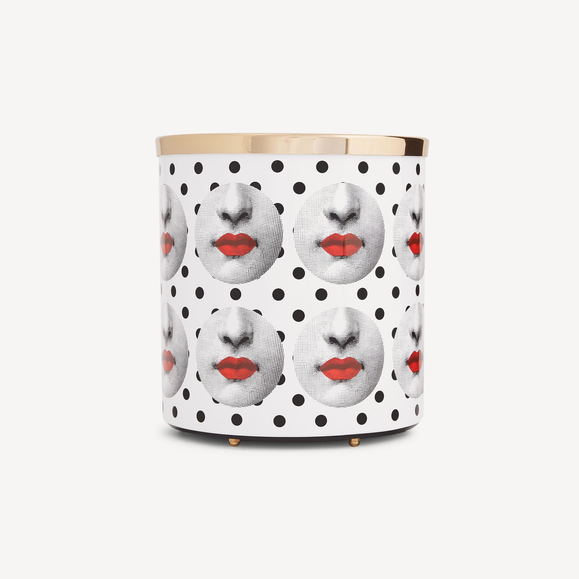 atelier-fornasetti-comme-des-forn-papierkorb-lippen-metall image 1