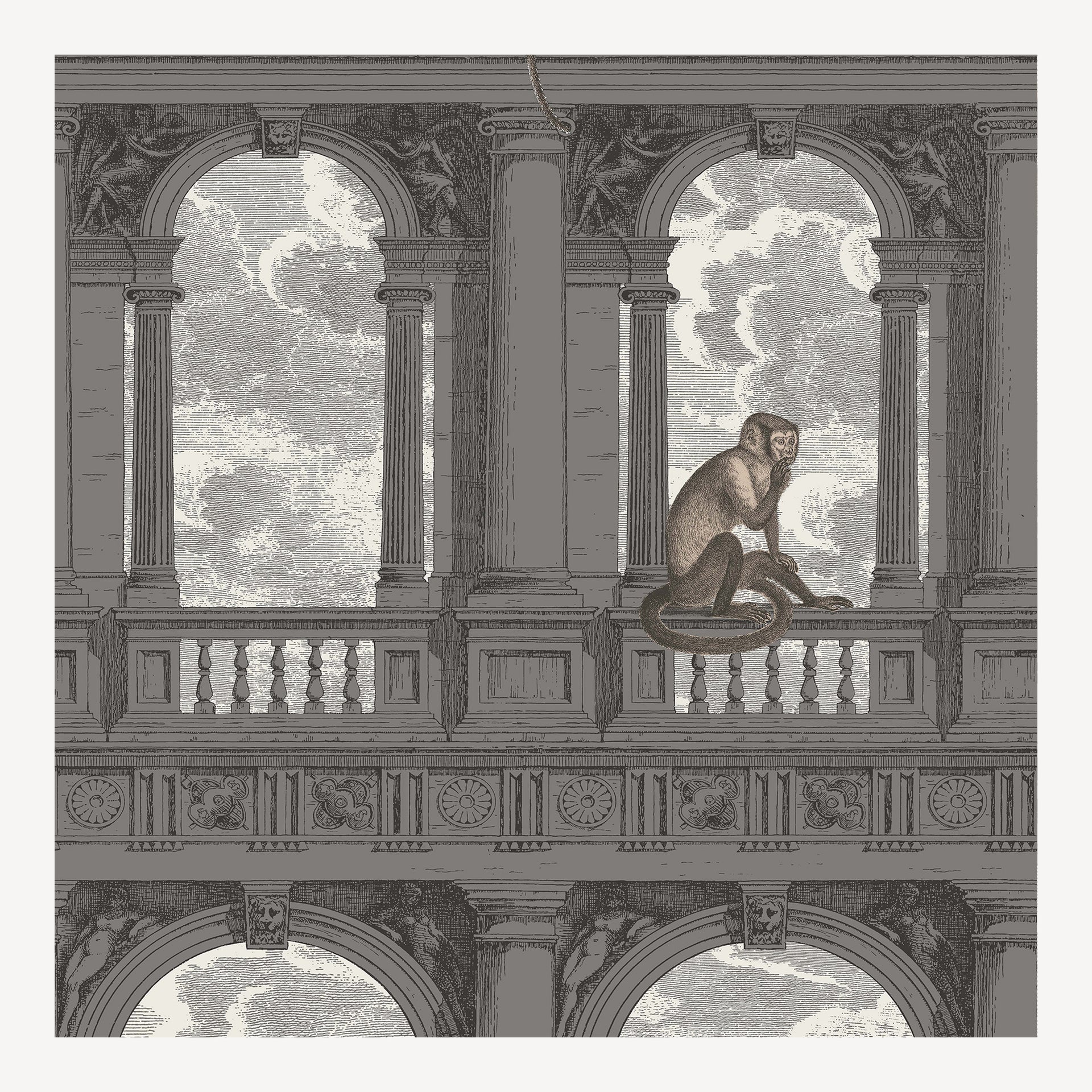 fornasetti-procuratie-con-vista-tapete-affen-venedig-68-5cm image 1