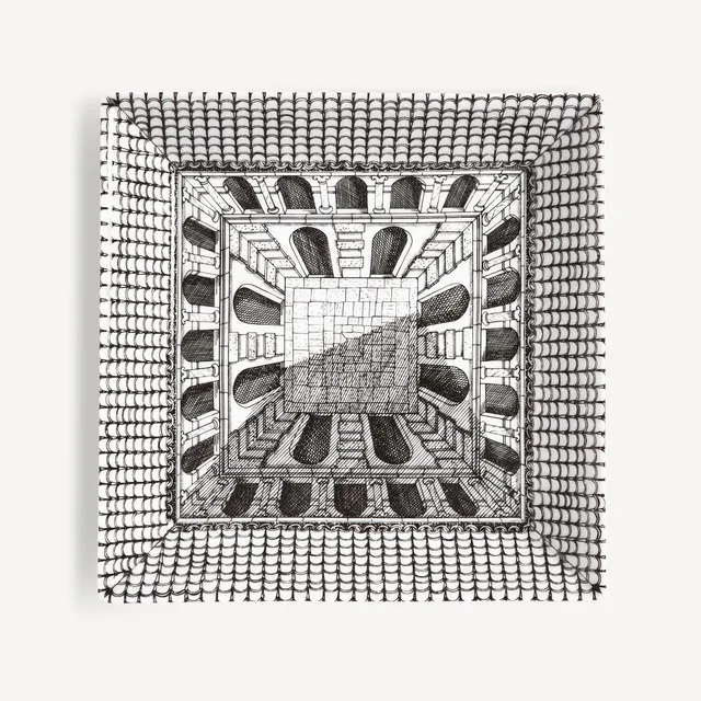 atelier-fornasetti-architettura-schale-eckig-porzellan-vide-poche image 1