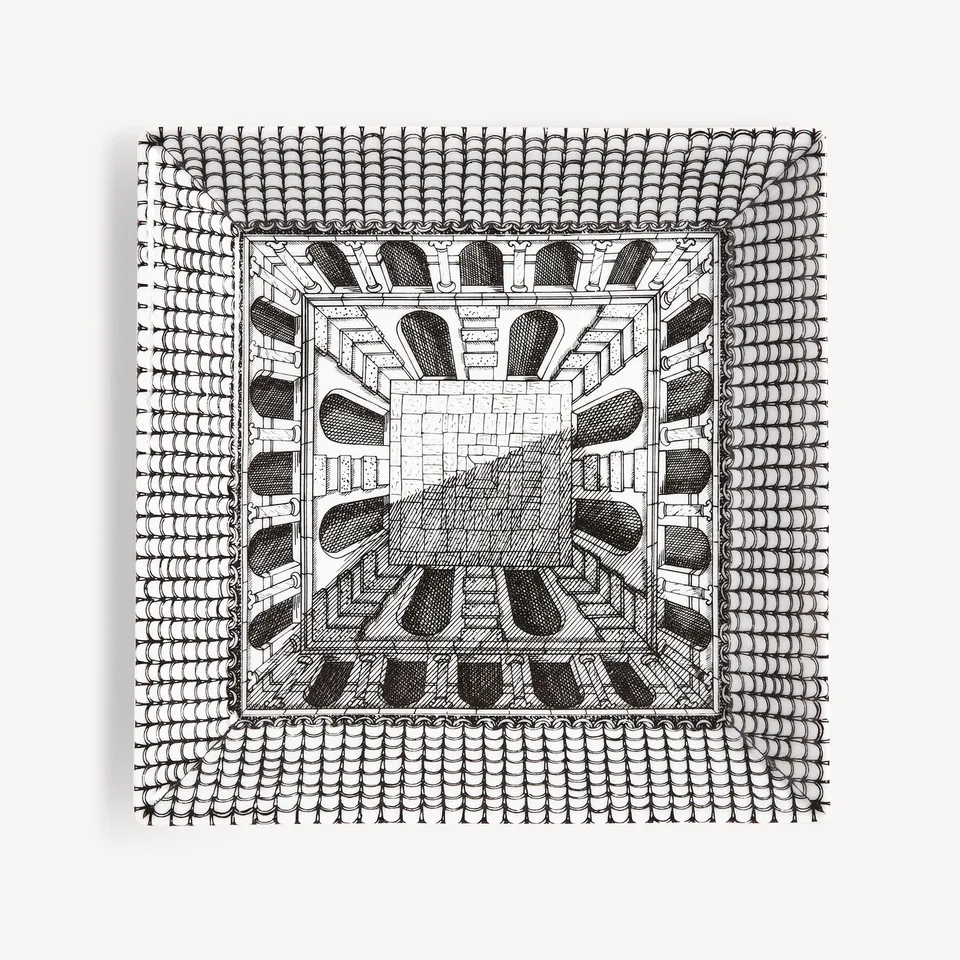 atelier-fornasetti-architettura-schale-eckig-porzellan-vide-poche image 1