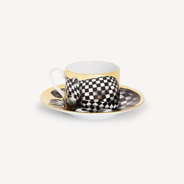 atelier-fornasetti-high-fidelity-quadrettato-teetasse-gold image 1