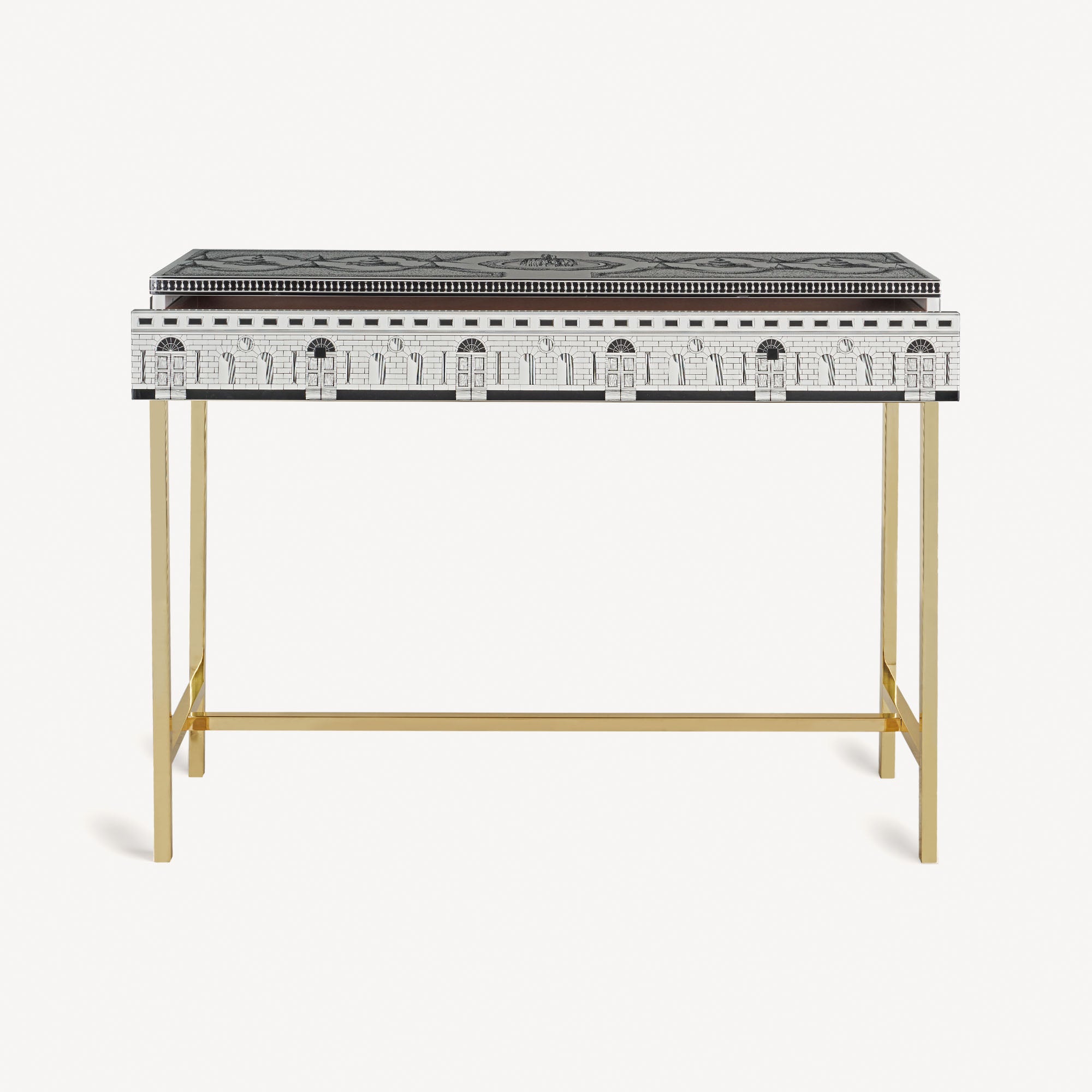 fornasetti-architettura-konsole-mit-schublade-holz image 2