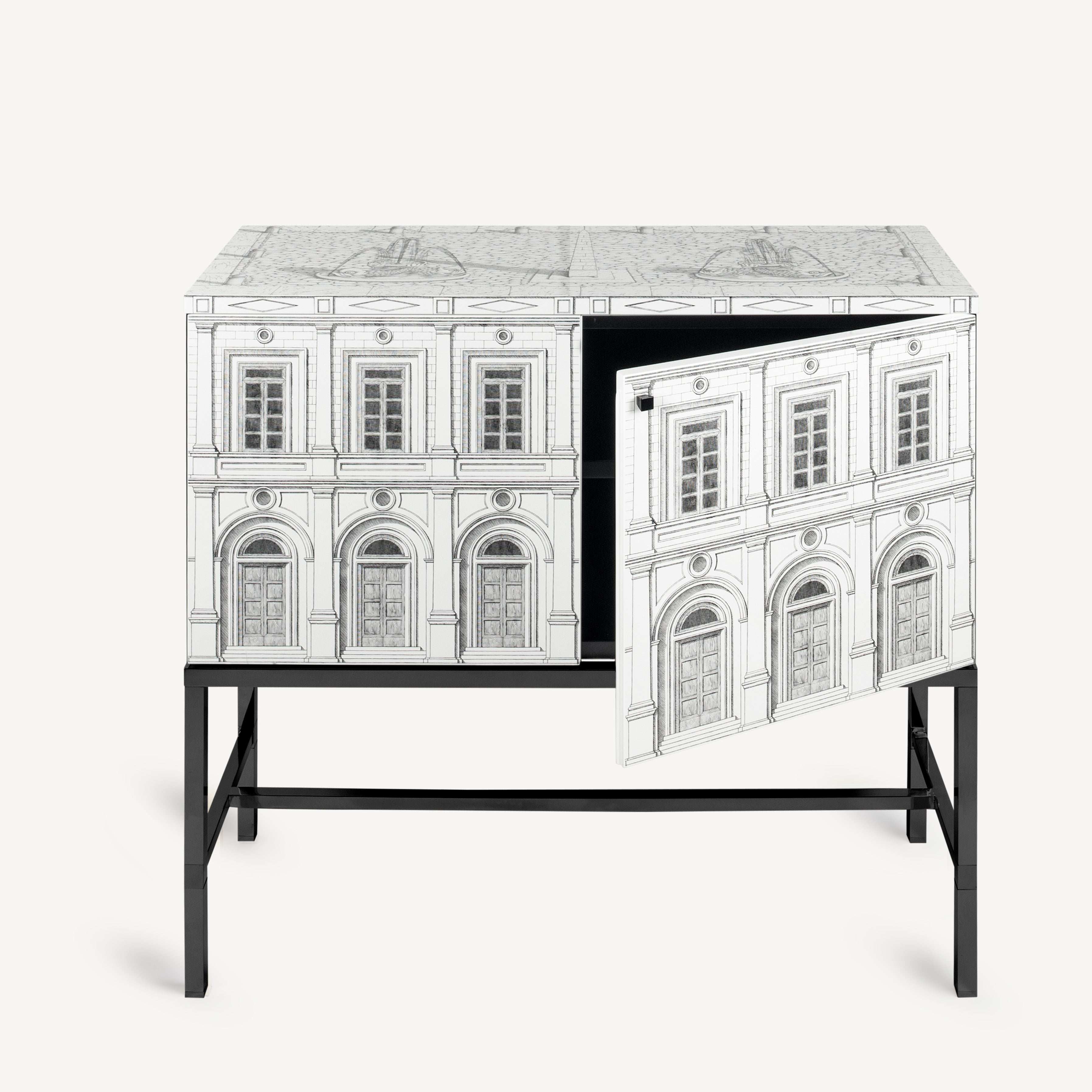 fornasetti-architettura-schrank-holz-mit-glasplatte image 2