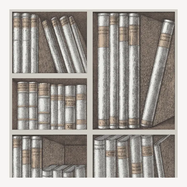 fornasetti-ex-libris-tapete-52-cm-x-10-m-bibliothek image 1