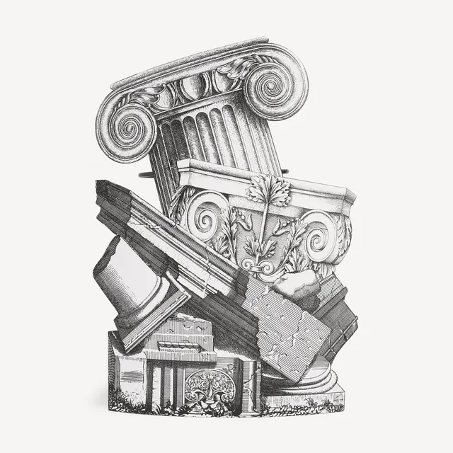 fornasetti-rovine-schirmst-nder-trompe-l-il-metall image 1