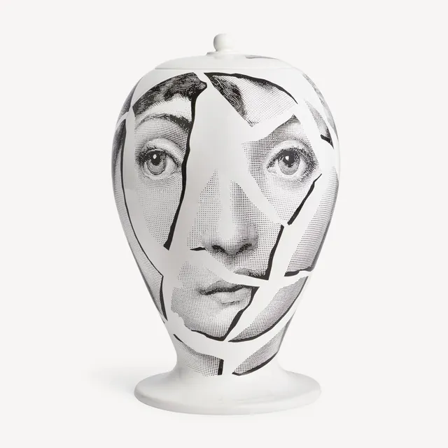 atelier-fornasetti-cocci-vase-keramik-schwarz-wei-limitiert-2 image 1