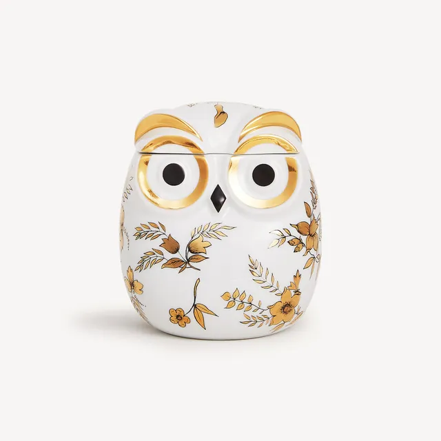 fornasetti-civetta-fiorata-dose-porzellan-eule-gold image 1