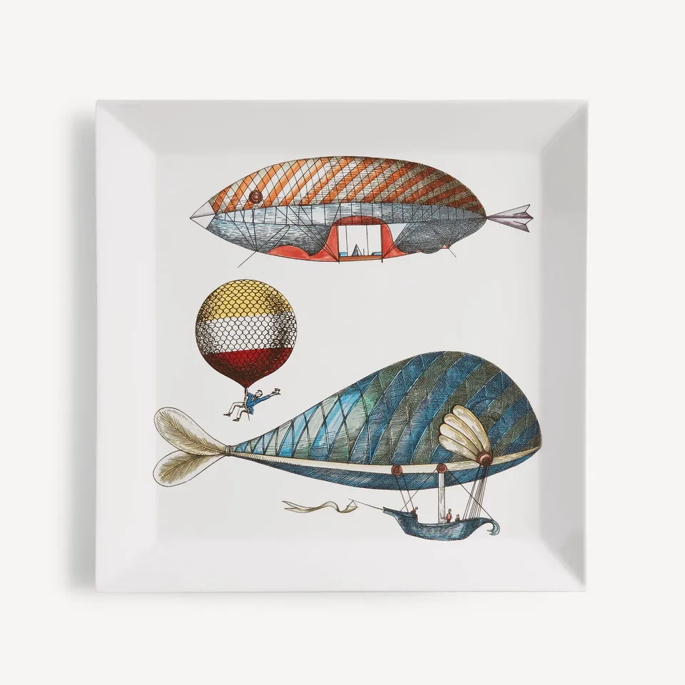 atelier-fornasetti-palloni-n-4-tablett-quadratisch-handbemalt image 1