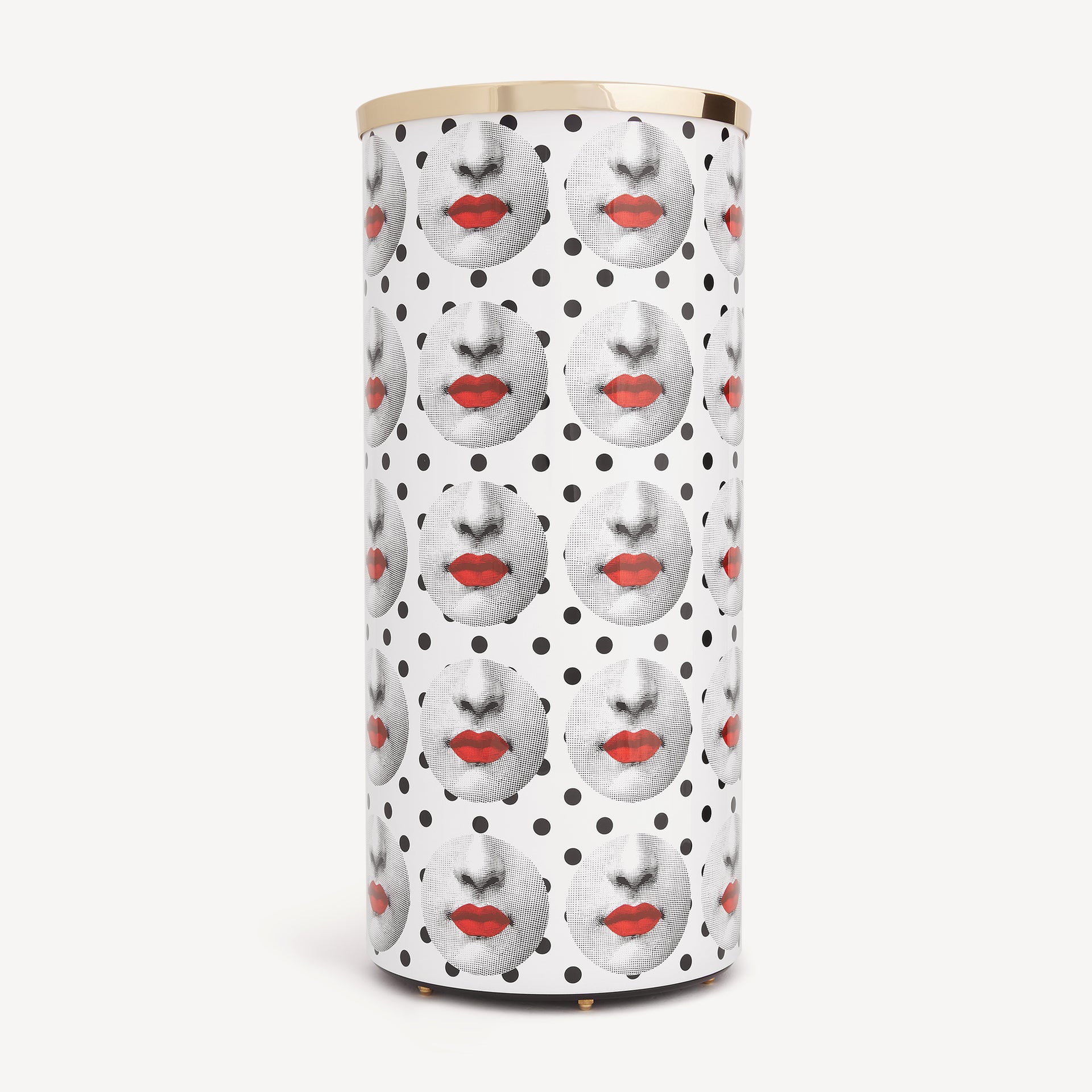 fornasetti-comme-des-forn-schirmst-nder-lippen-rot-metall image 1